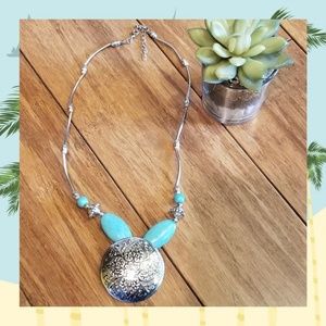 Southwestern Medallion Statement Necklace